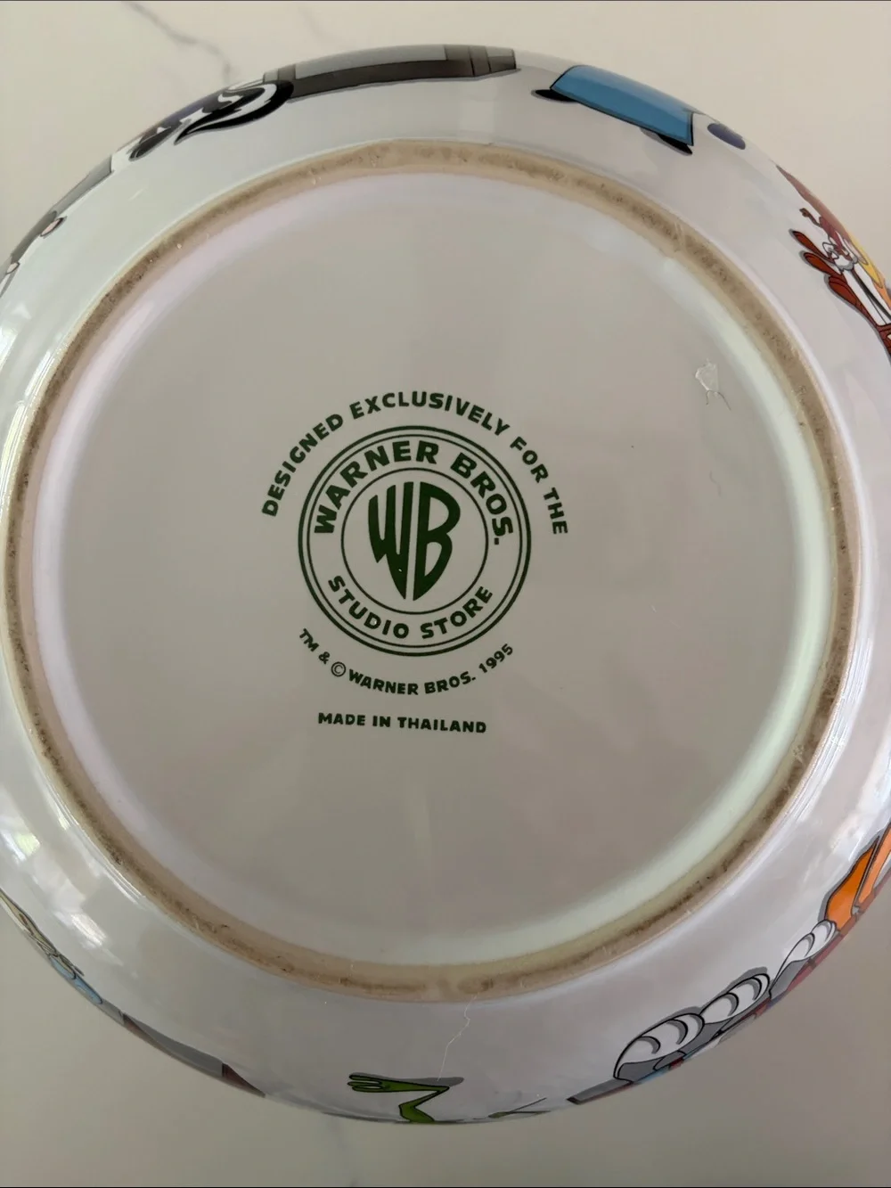 Looney Tunes Warner Bros. Vintage collectible 1995 Ceramic Popcorn Bowl
